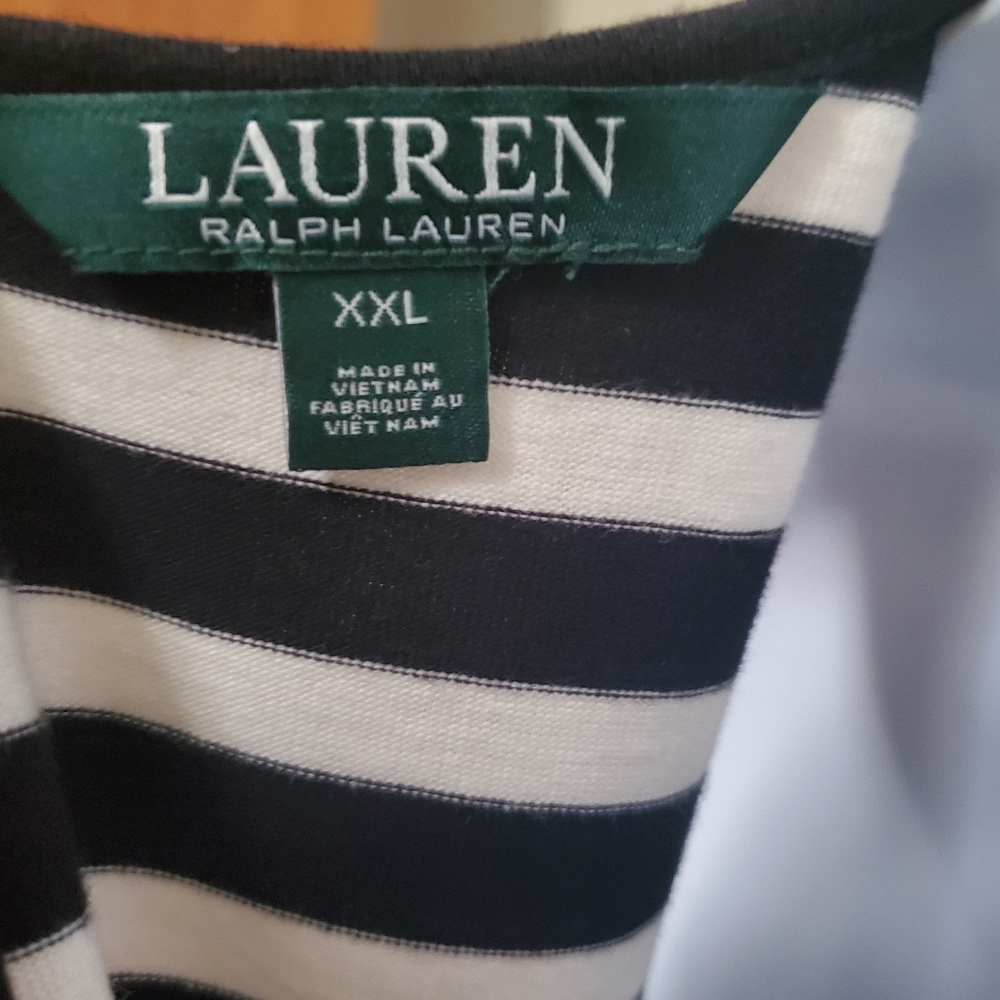 LAUREN RALPH LAUREN STRIPED RUFFLED DRESS - Picture 5 of 7